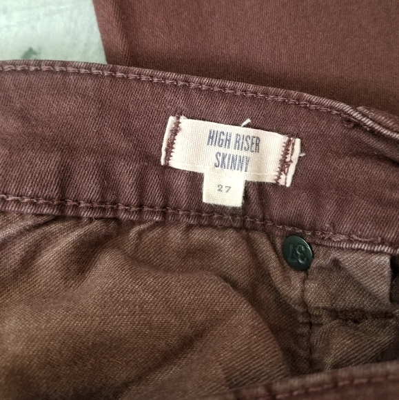 MADEWELL Size 27 Burgundy High Riser Skinny Jeans - Picture 5 of 8